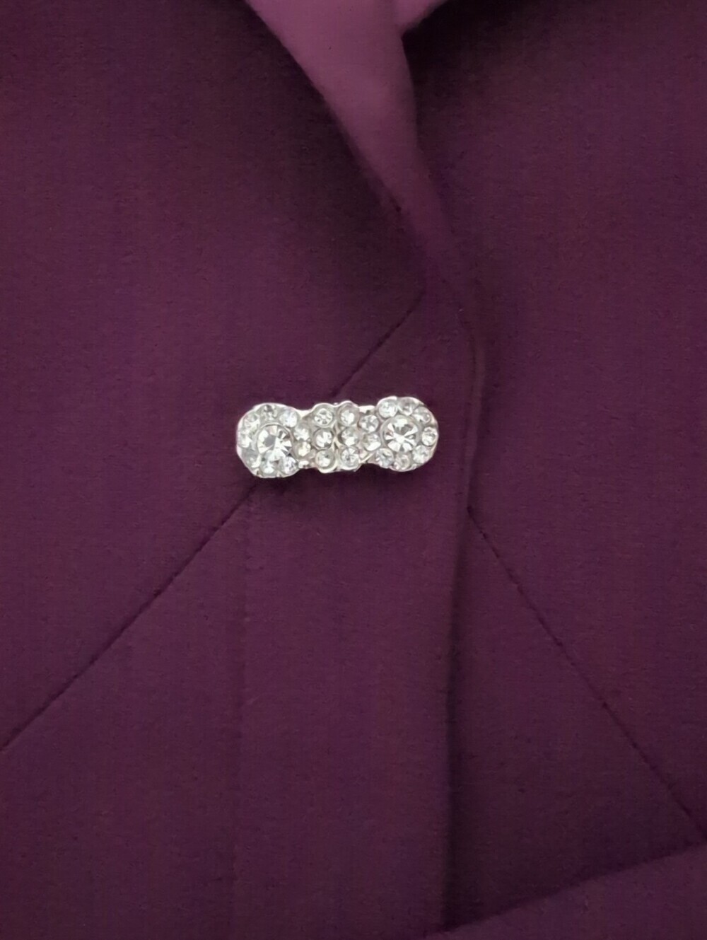 Amanda Smith Petite Eggplant Bejeweled Blazer And Matching Skirt Suit Set - Picture 8 of 9